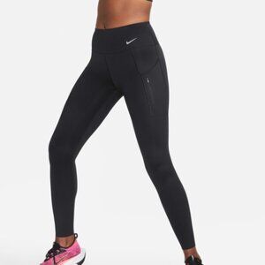 NEW Nike Firm Support Mid Rise Full Length Leggings Black Workout Leggings Small